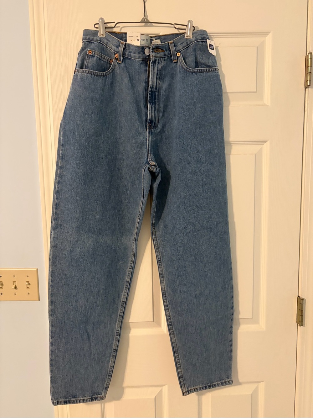 GAP Light Blue Denim Jeans with Leather Patch